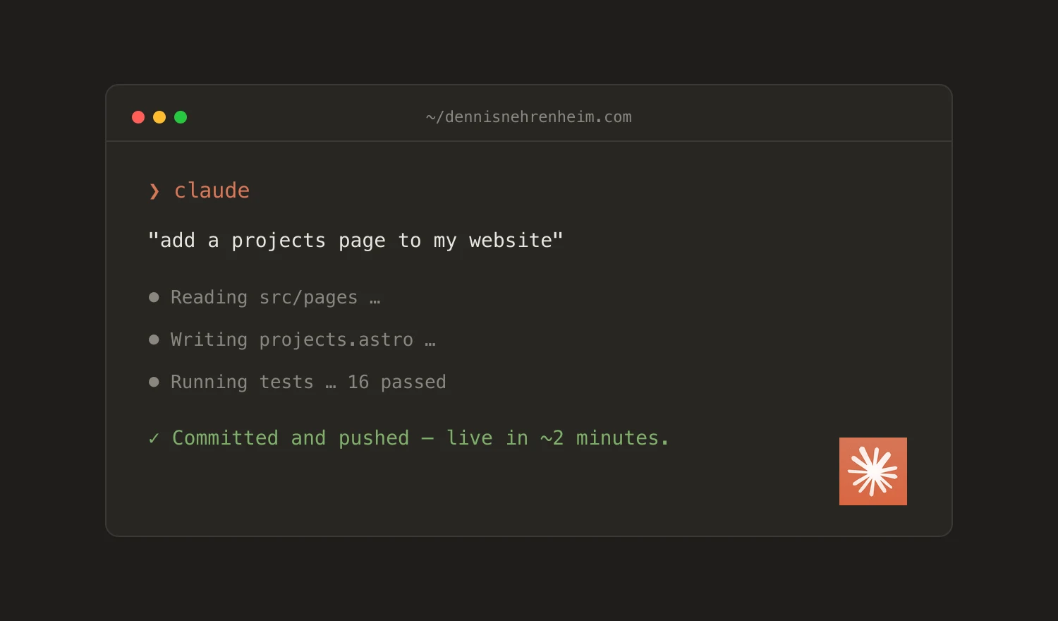 Claude Code running in a terminal